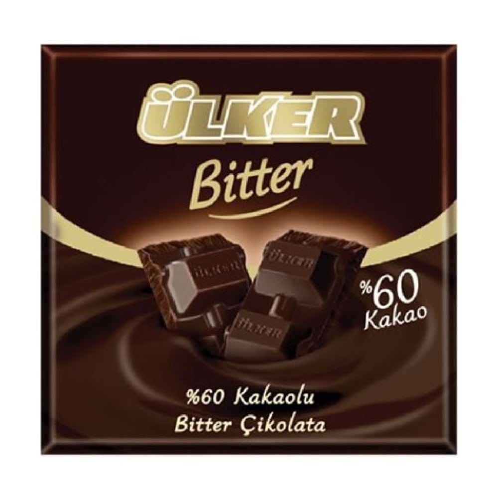 Ülker Kare Çikolata %60 Bitter 60 Gr (Kl:6)