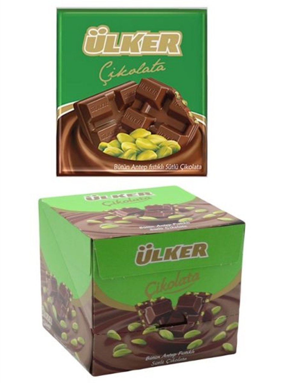 Ülker Kare Çikolata Fıstıklı
