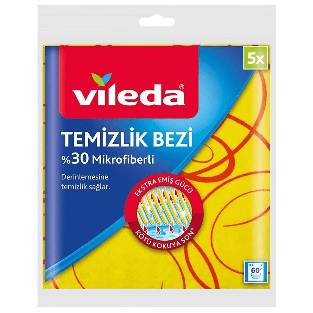 Vileda %30 Microfiberli Temizlik Bezi 5li