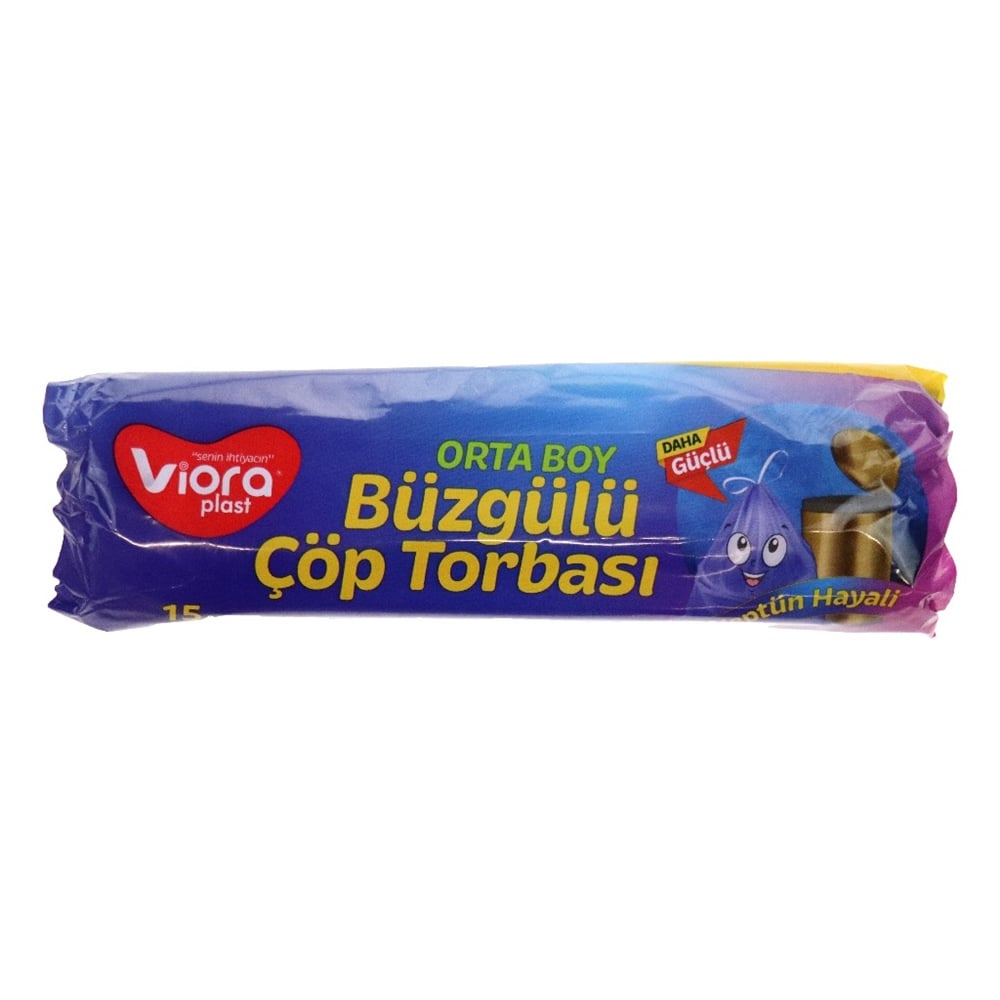 Viora Büzgülü Kokulu Orta Boy Neptün Çöp Poşeti 15 Ad. Vrp-127