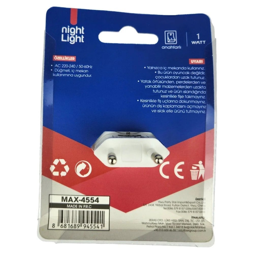 Zmax Gece Lambası Kelebek Kristal Max-4554