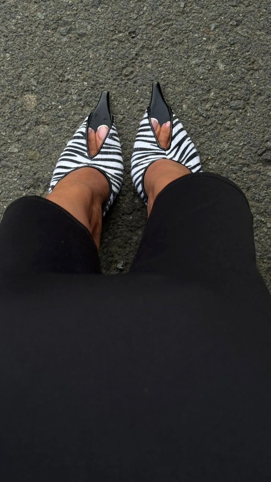 LYRA TOPUKLU TERLİK ZEBRA BEYAZ