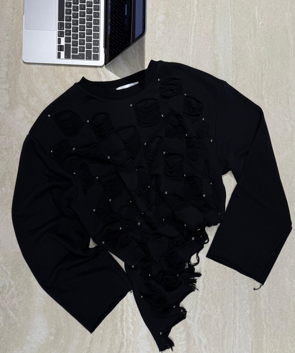 TROKLU SWEAT SİYAH