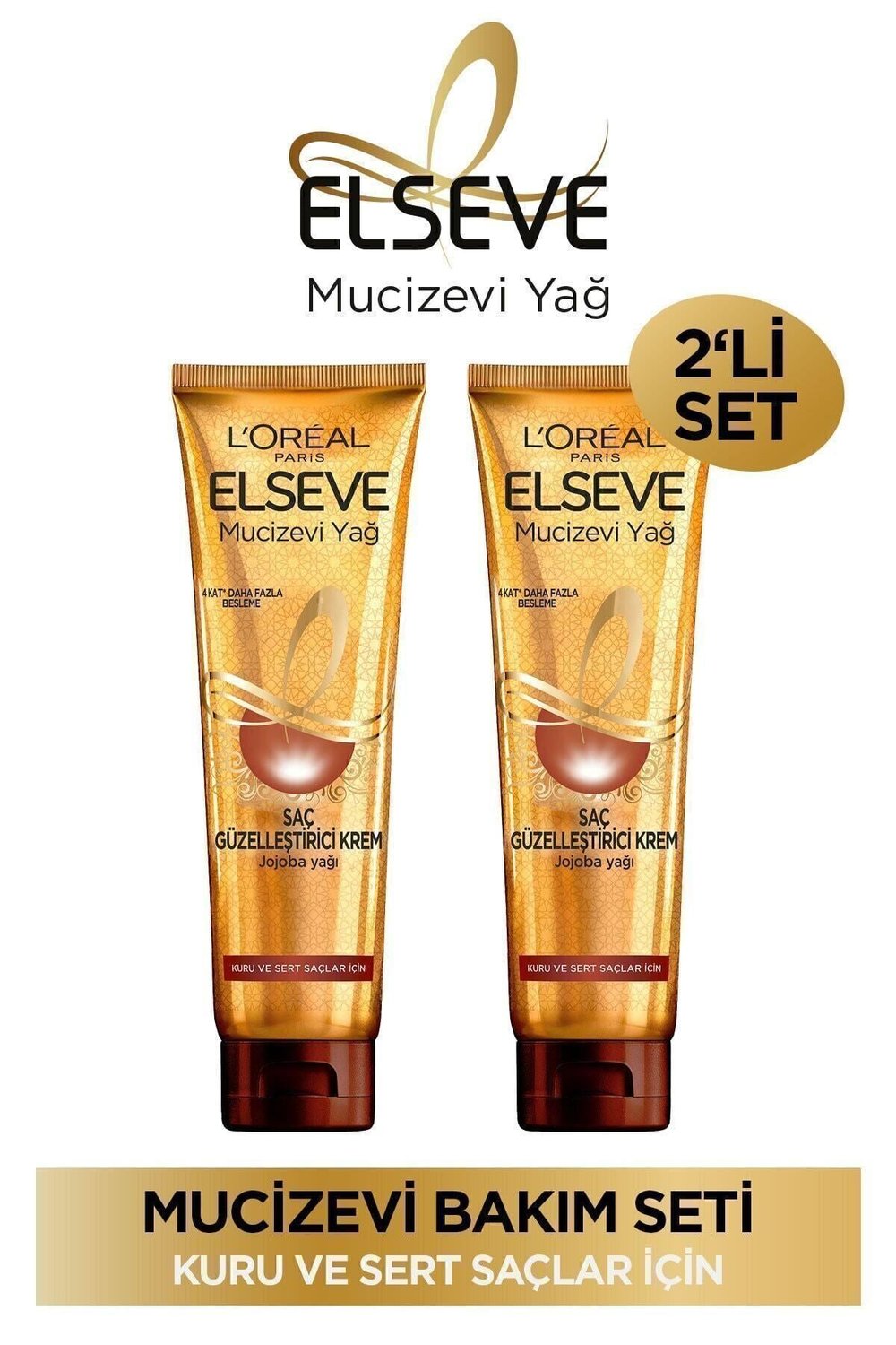 2'li Mucizevi Yağ Besleyen & Şekillendiren Saç Güzelleştirici Krem 150 ML Kuru ve Sert Saçlar