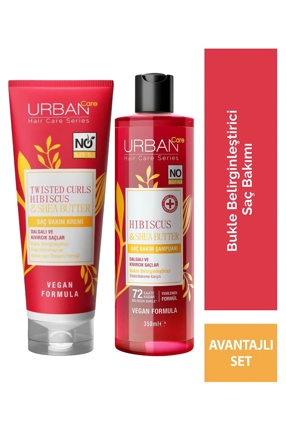 Hibiscus & Shea Butter Bukle Belirginleştirici Saç Bakım Şampuanı Ve Saç Bakım Kremi-vegan