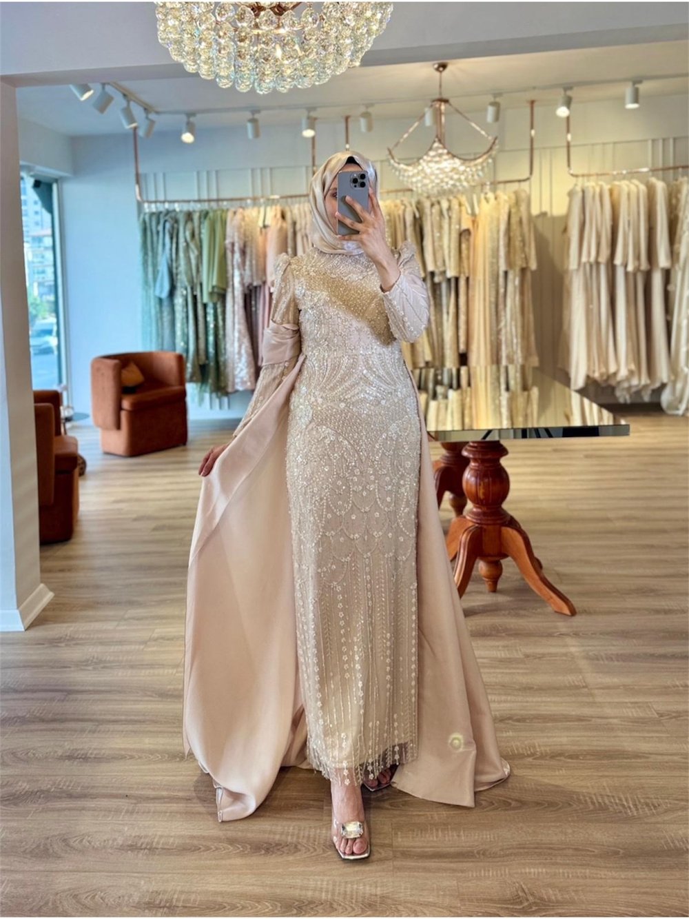 Cariza Kolları Beli Dantel Elbise