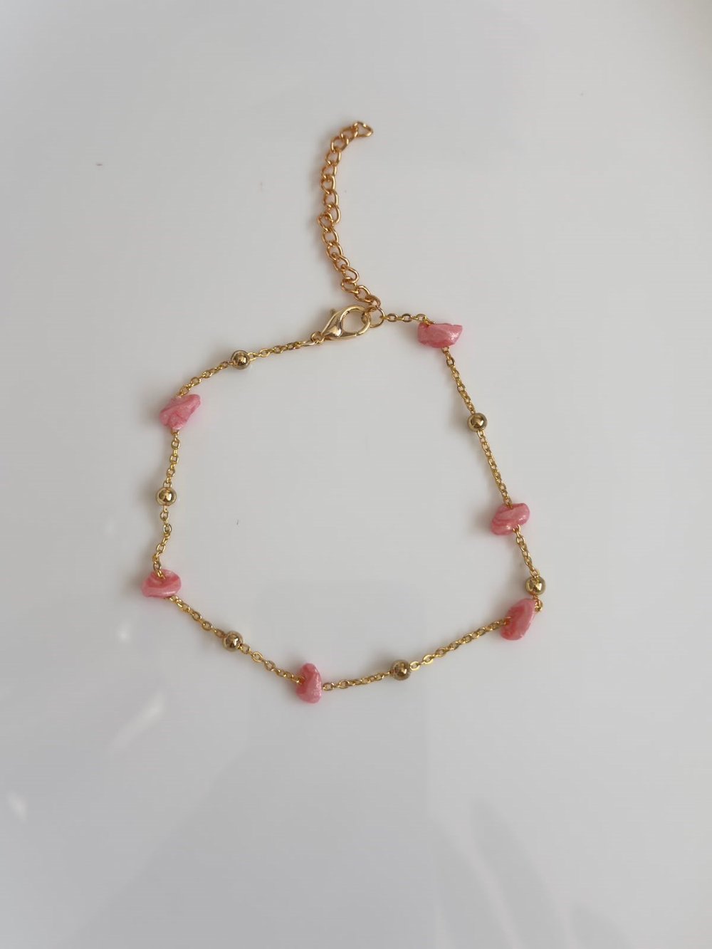 Çelik Pembe Çakıl Taşlı Halhal