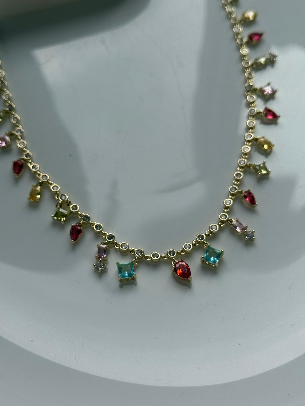 Özel Seri 14K Renkli Taşlı Kolye