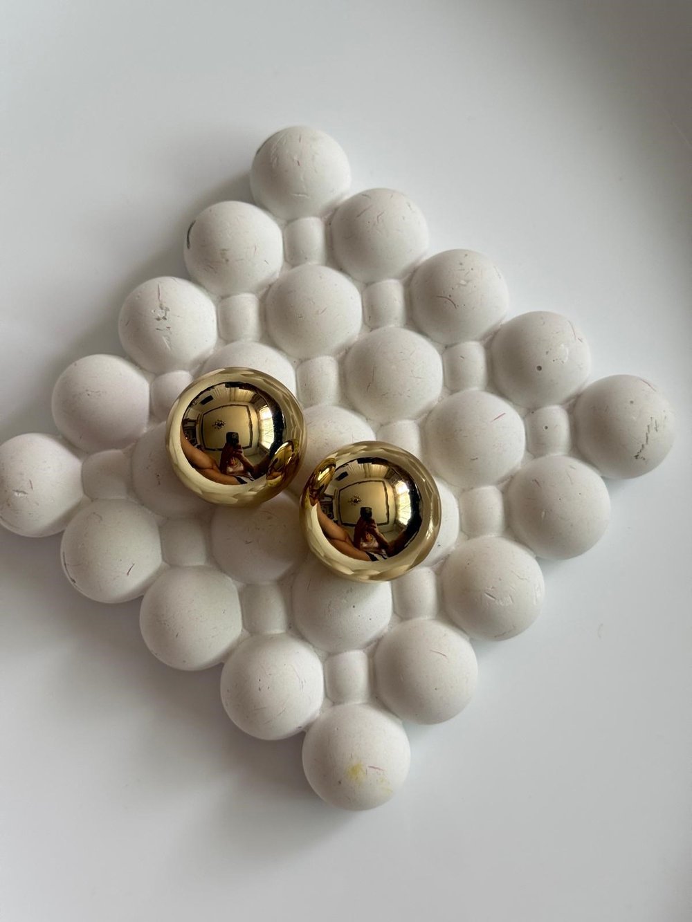 Özel Seri Gold Top Küpe