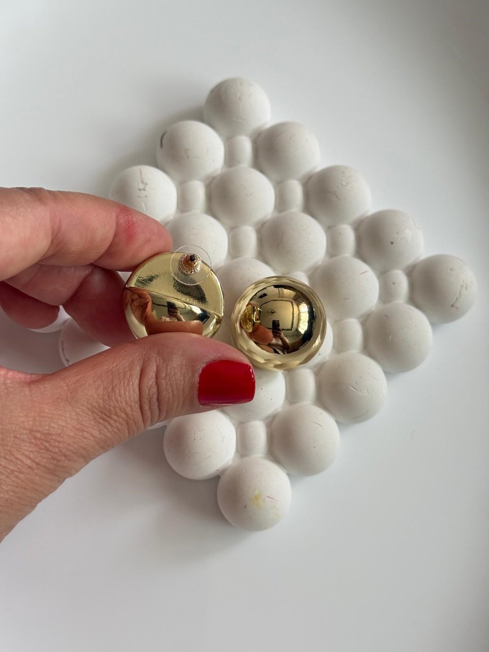 Özel Seri Gold Top Küpe