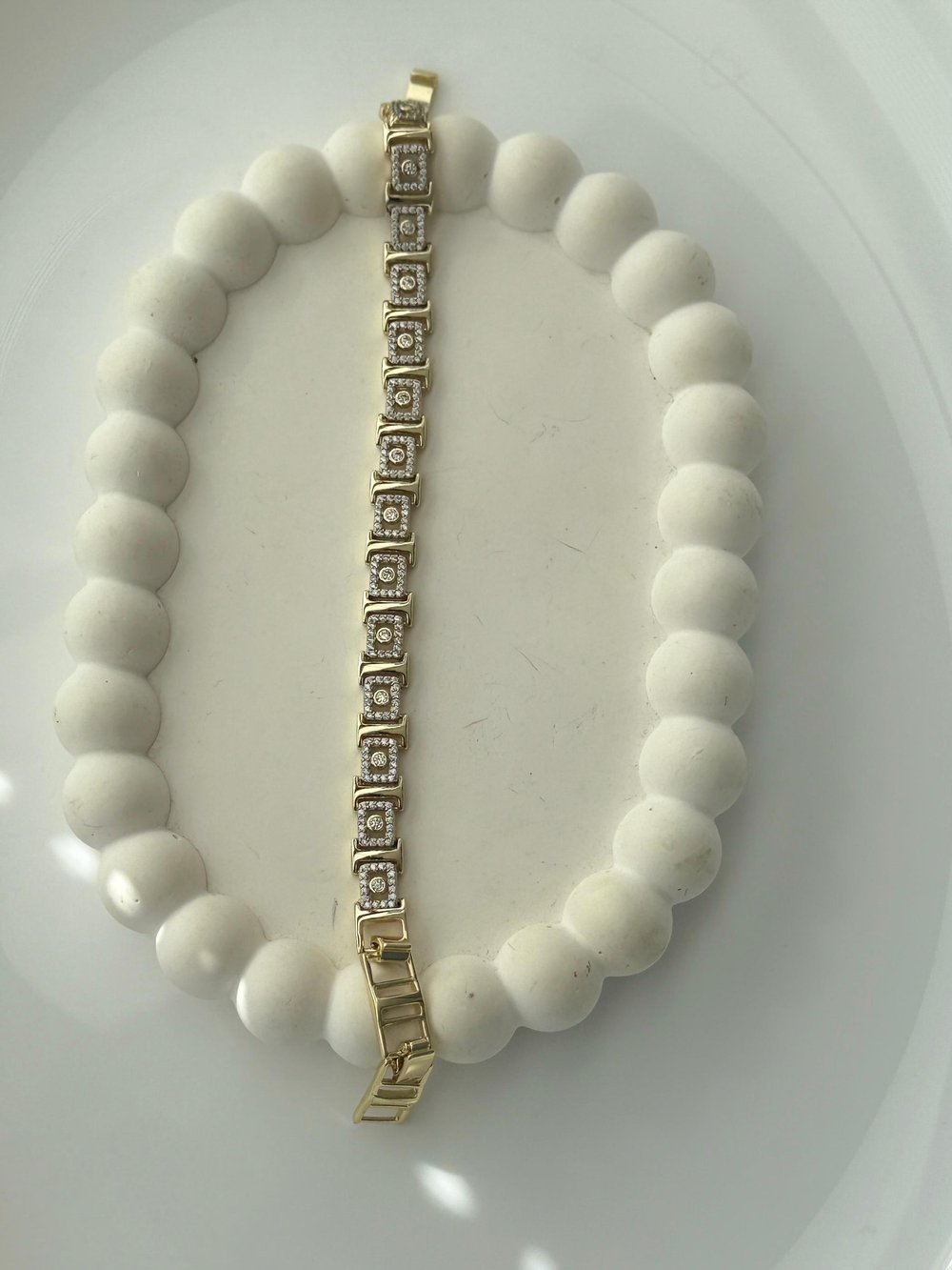 Vip 14k Kare Zirkon Taşlı Bileklik