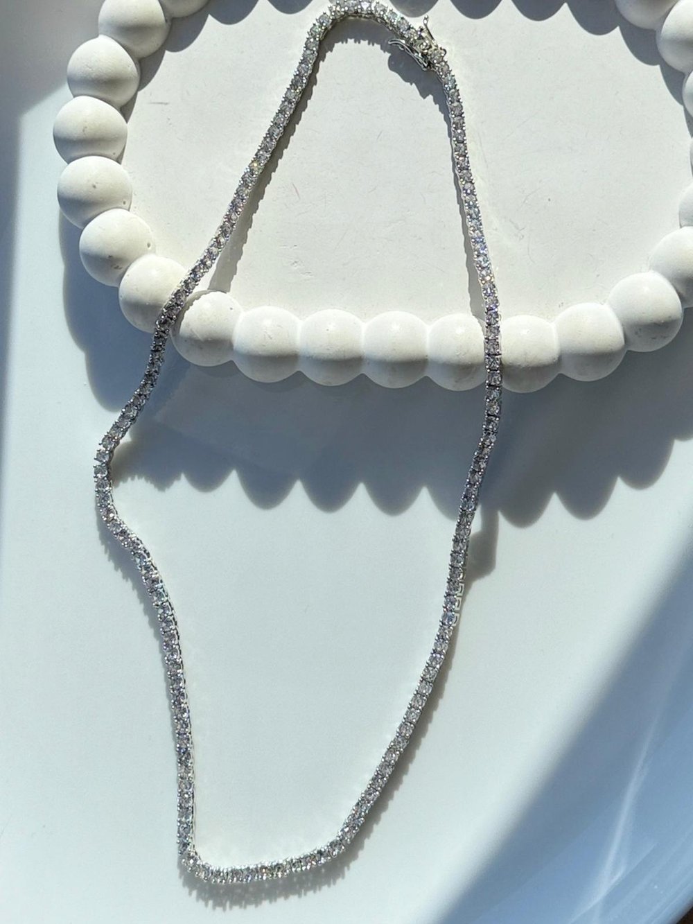 Vip  Gri Su Yolu Kolye-3mm