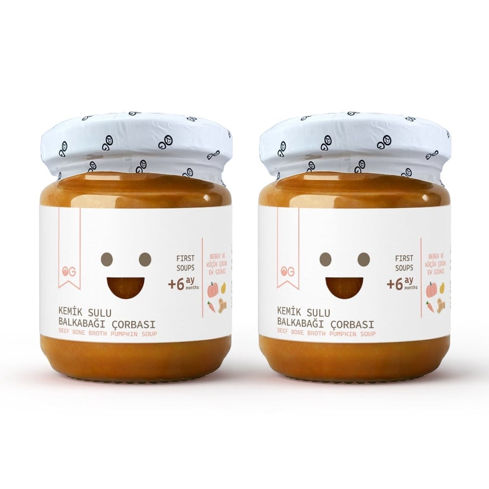 2'li Kemik Sulu Balkabağı Çorbası 190g +6 Ay