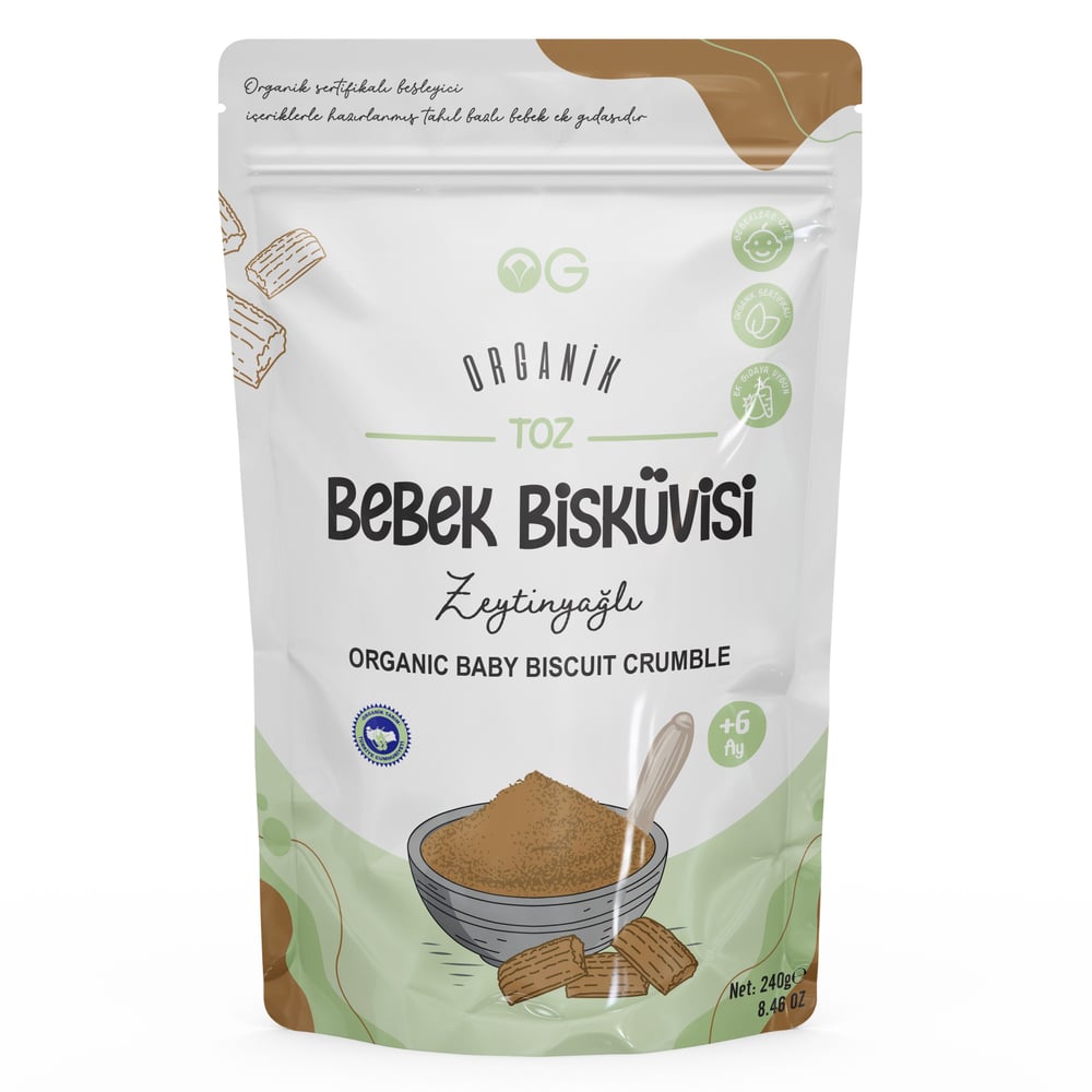 Og Natural Organik Toz Bebek Bisküvisi 240 G. +6 Ay