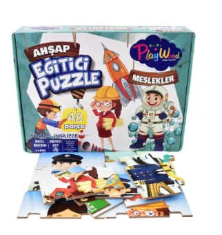 Play Wood Eğitici Ahşap Puzzle Meslekler