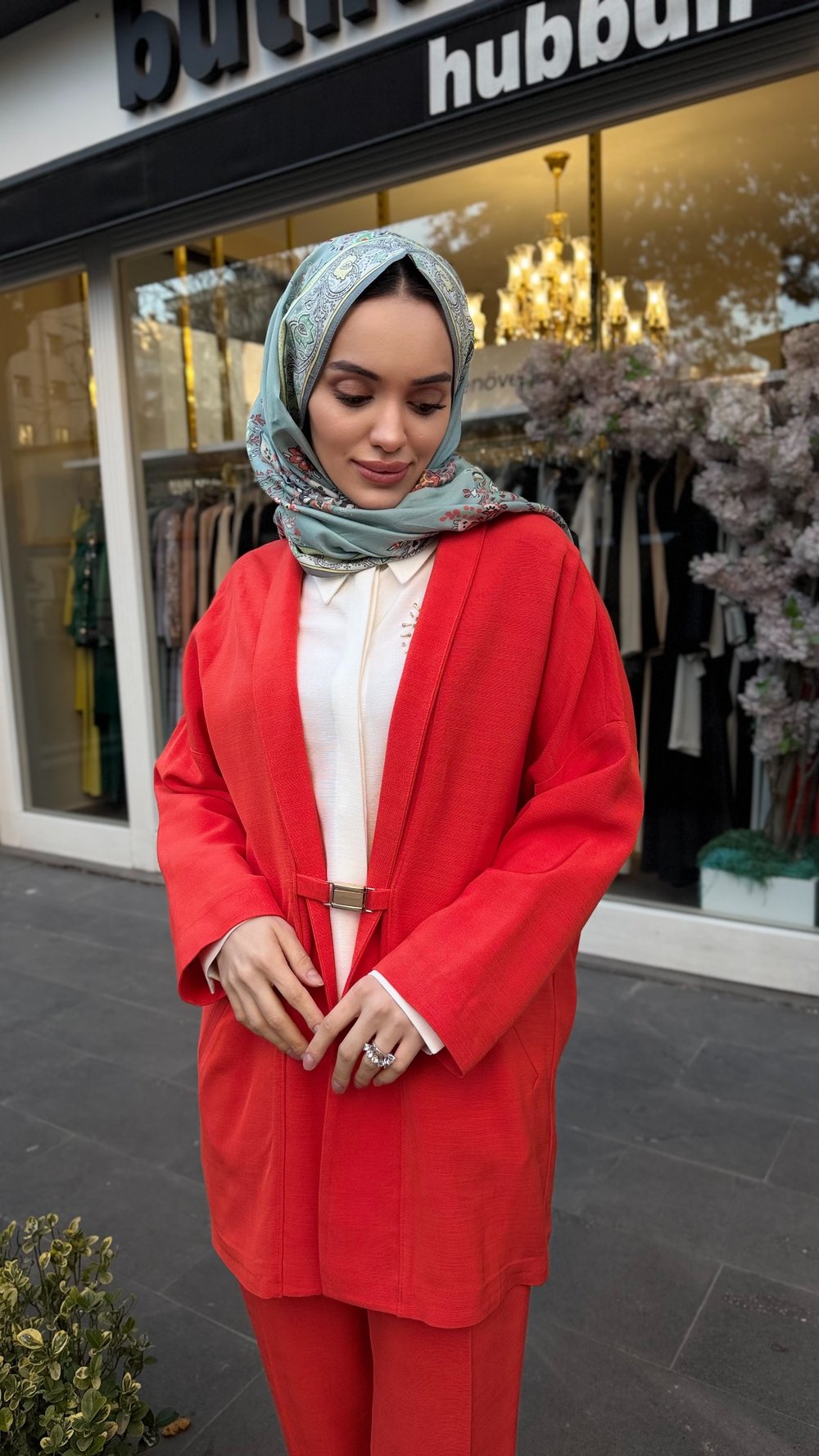 Aksesuarlı Kimono Ceket