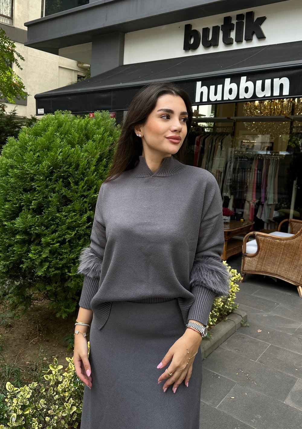 Kürk Manşet  Detaylı Kazak