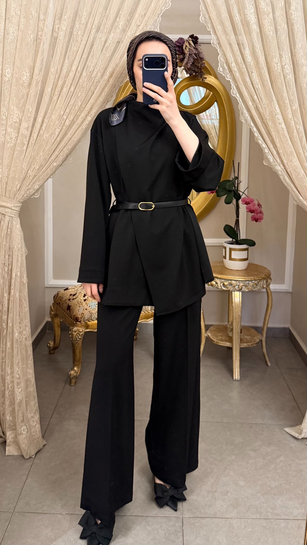 Şal Detaylı Örme Takım