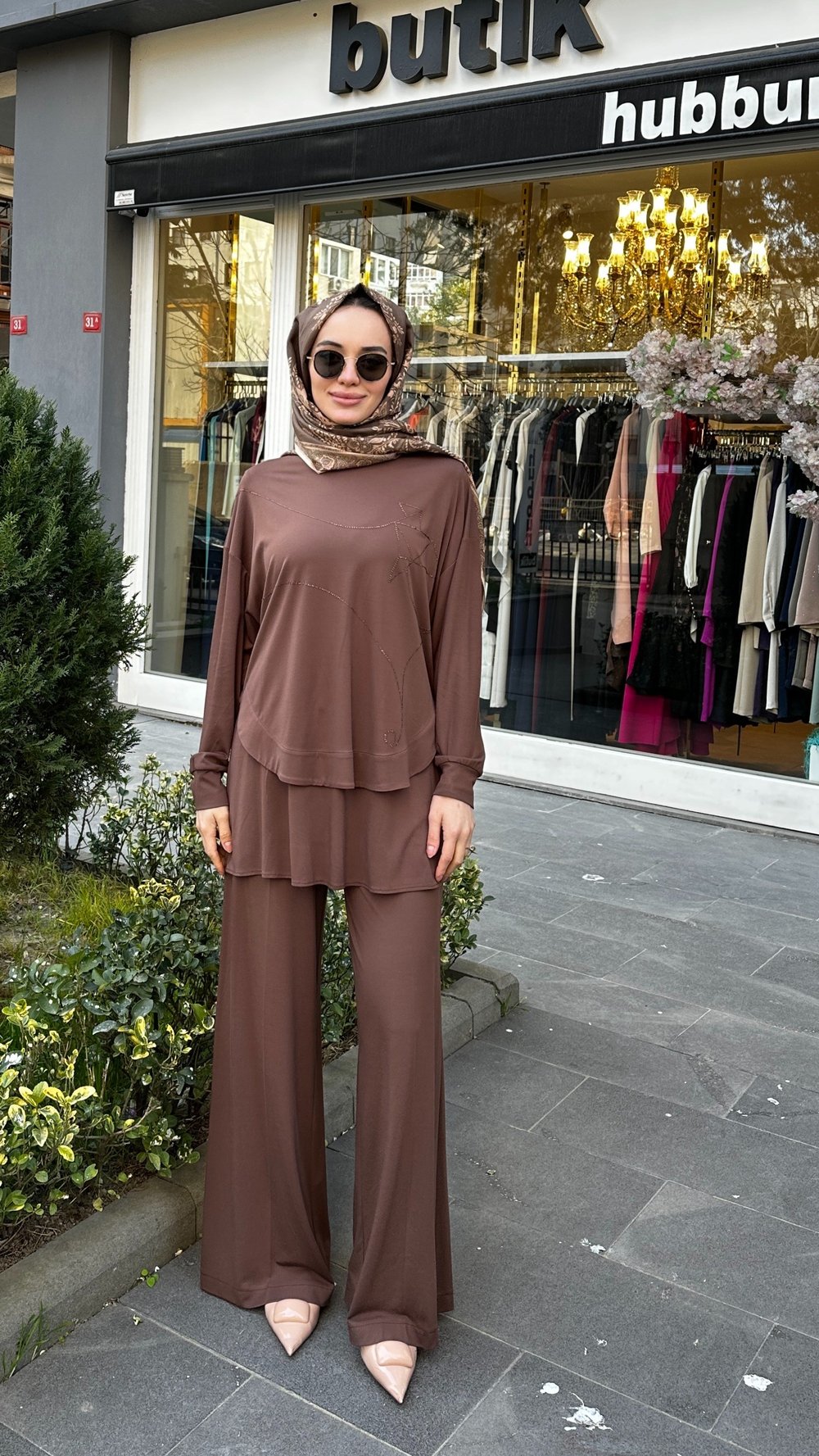 Taş Baskılı Bambu Örme Takım