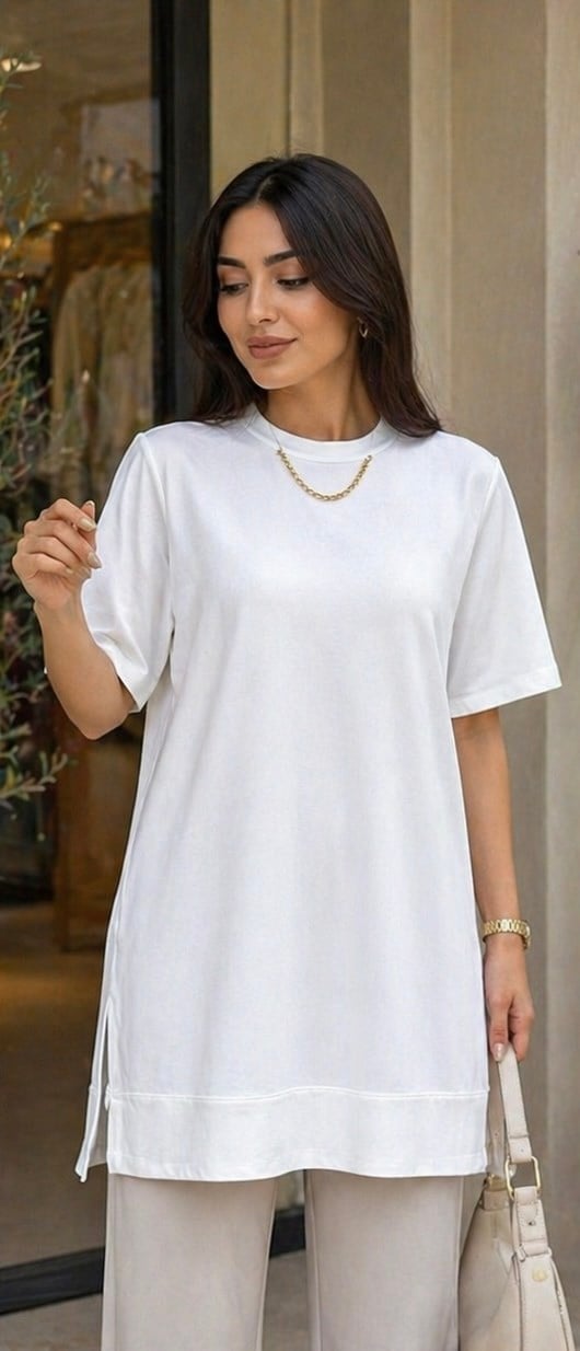 Zincir Detaylı Basic Tunik