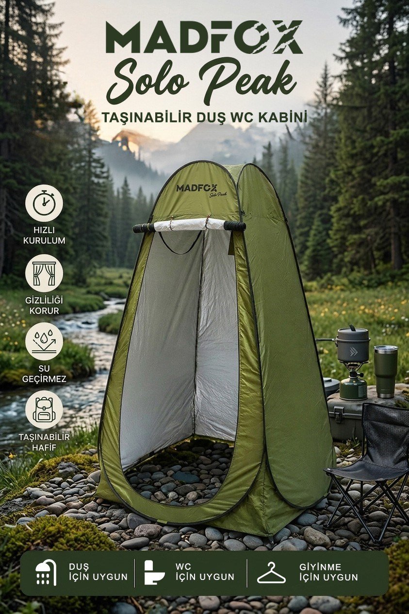 Madfox SoloPeak Pop-UP Duş, WC ve Giyinme Çadırı