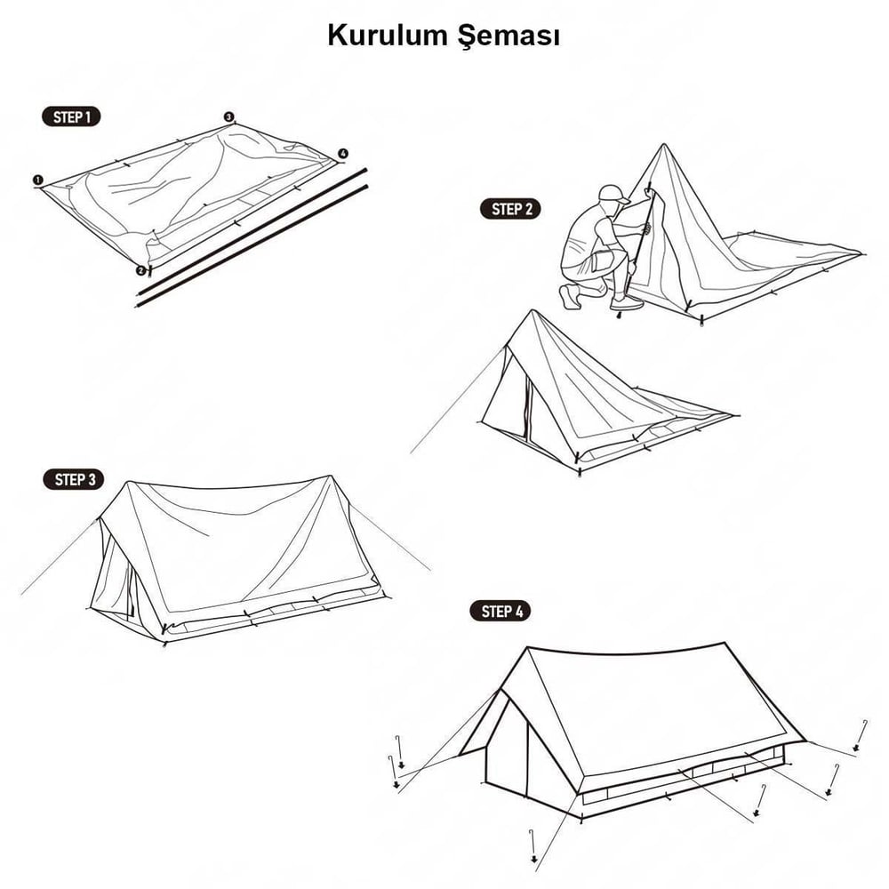 Naturehike Extend 5.6 Eaves Tower Pamuklu Aile Glamping Çadırı