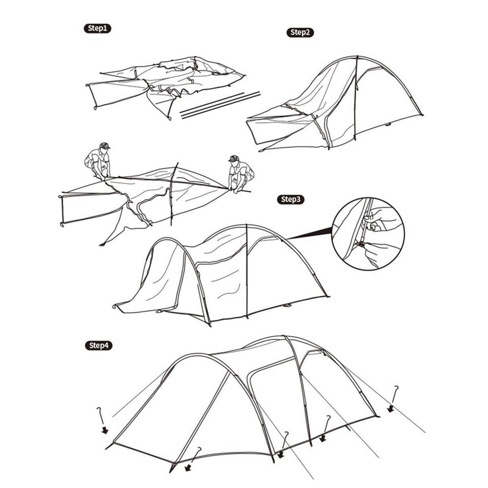Naturehike Knight-3 +UPF50 3 Kişilik Kamp Çadırı