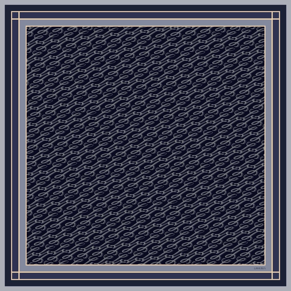 Monogram İpek Eşarp