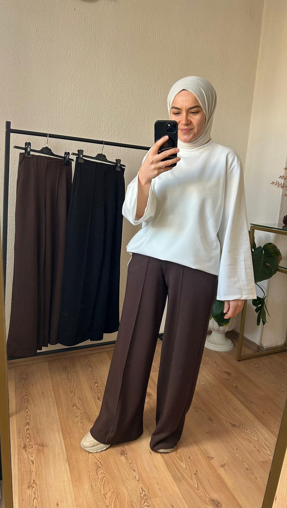 Oysho Çimalı Pantolon KAHVE