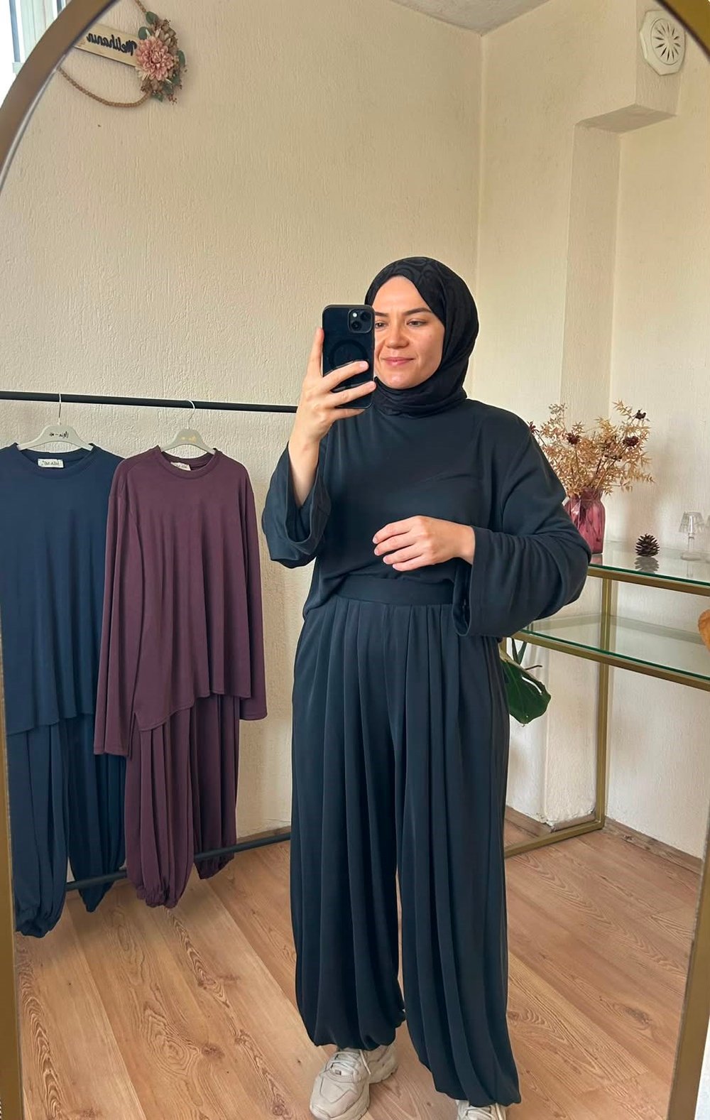 Oysho Pike Kumaş Şalvarlı Takım SİYAH