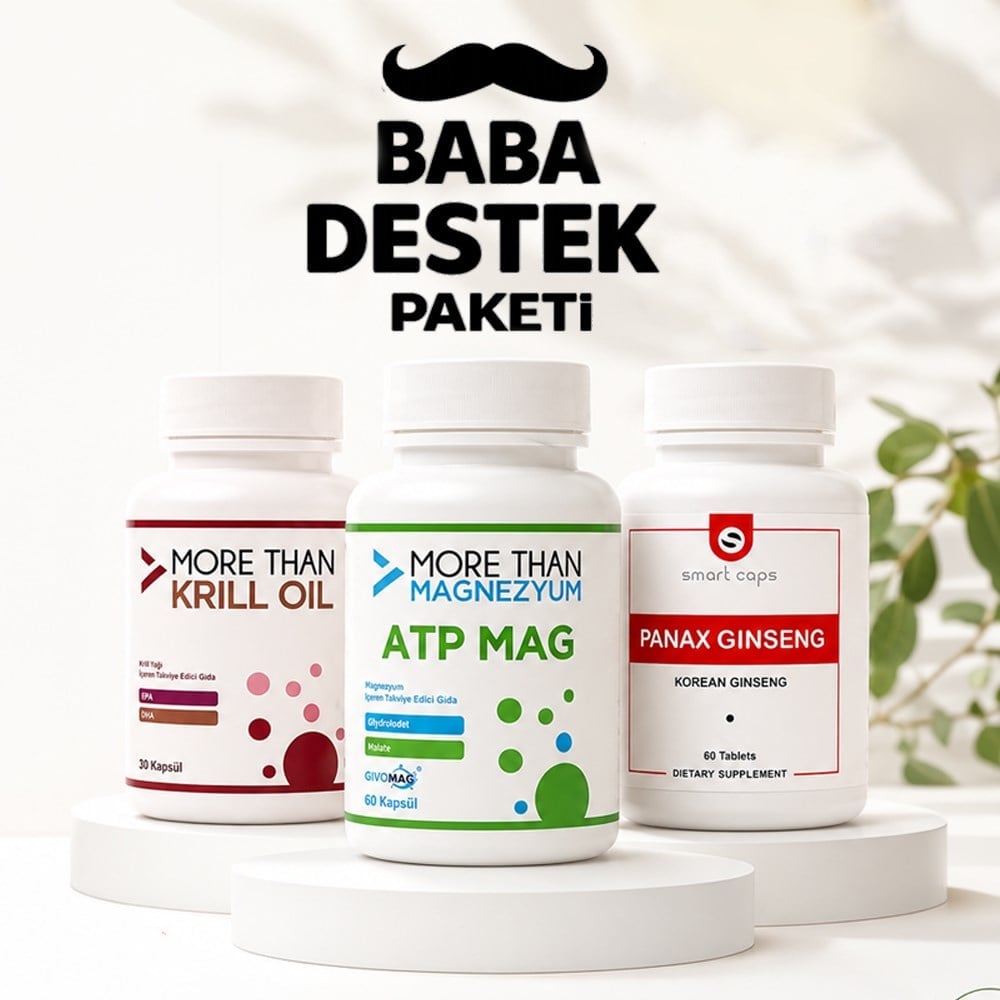 Baba Destek Paketi (Panax Ginseng | Krill Oil | ATP Mag)