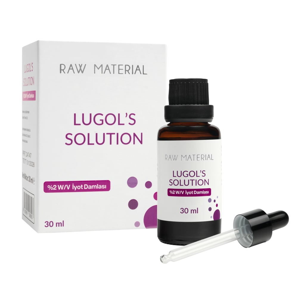 Lugol's Solution İyot %2 Damla 30 ml  | %2 İyot & %4 Potasyum İyodür |