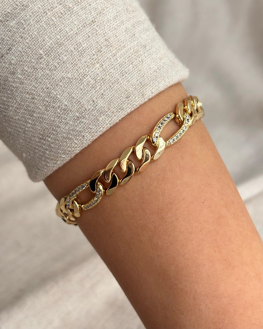 14K Xuping Ara Taşlı Gurmet Bileklik