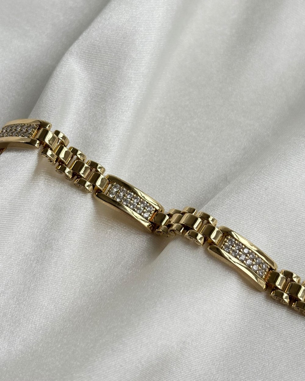 14K Xuping Dikdörtgen Taşlı Kordon Model Bileklik