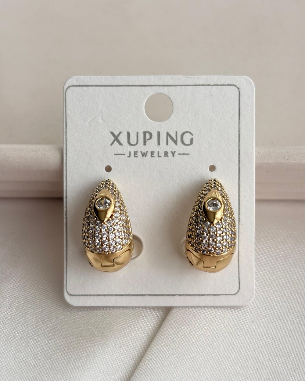 14K Xuping Göz Figürlü Taşlı Küpe
