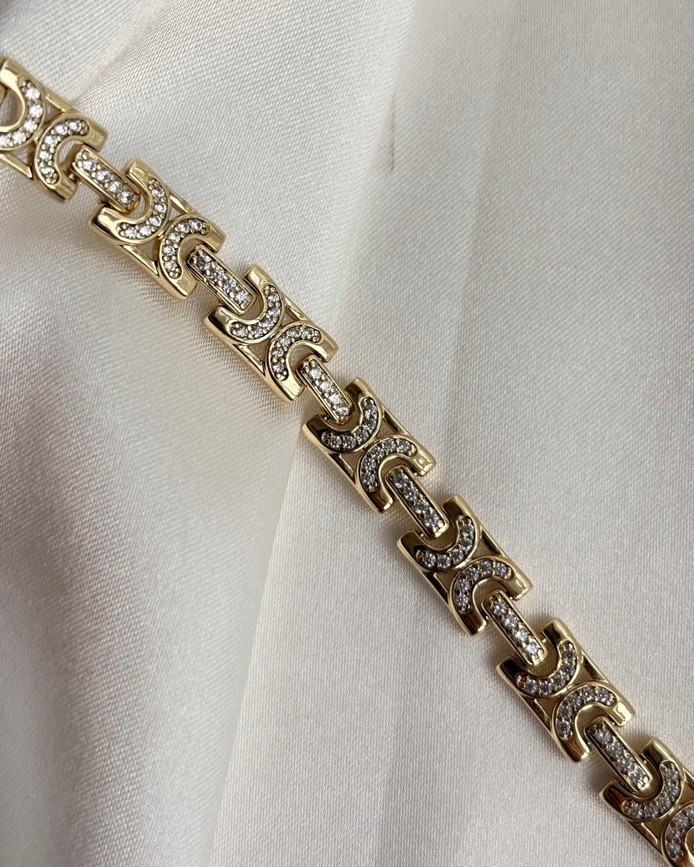 14K Xuping Taşlı Bakla Bileklik