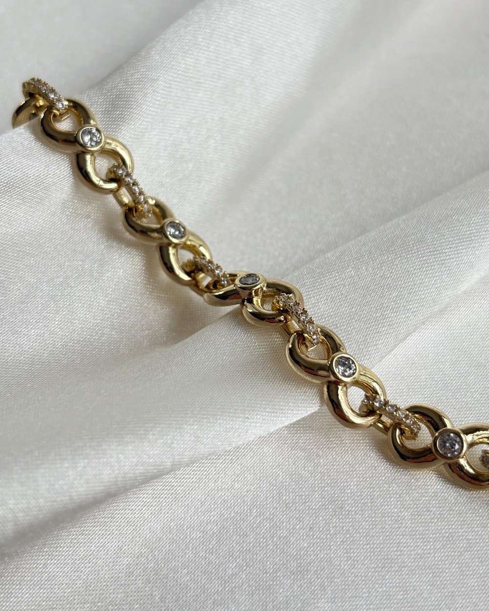 14K Xuping Taşlı Sonsuzluk Model Bileklik