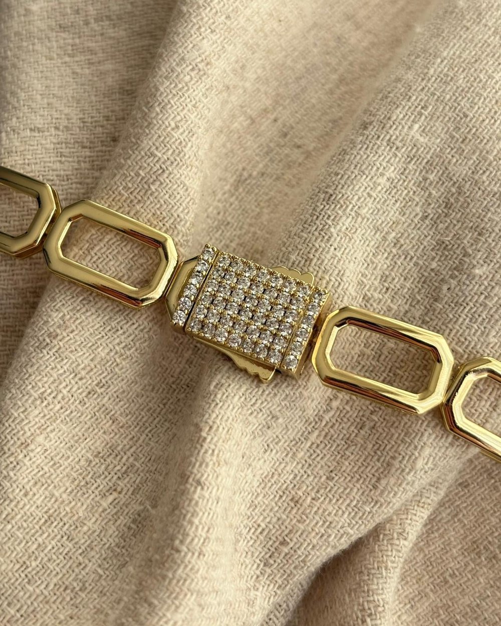 14K Xuping Zirkon Taşlı Ataş Model Gurmet Bileklik