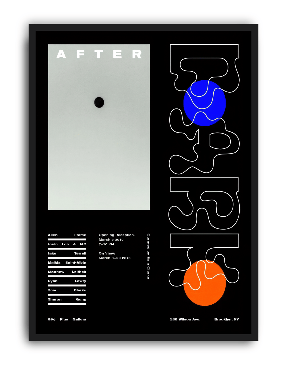 After Forms Modern Duvar Tablosu – Siyah Zeminli Minimal Tipografik Poster