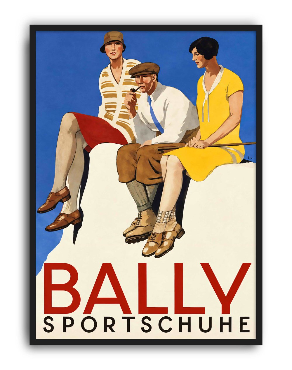 Bally Sportschuhe (1925) – Emil Cardinaux İsviçre Vintage Reklam Posteri
