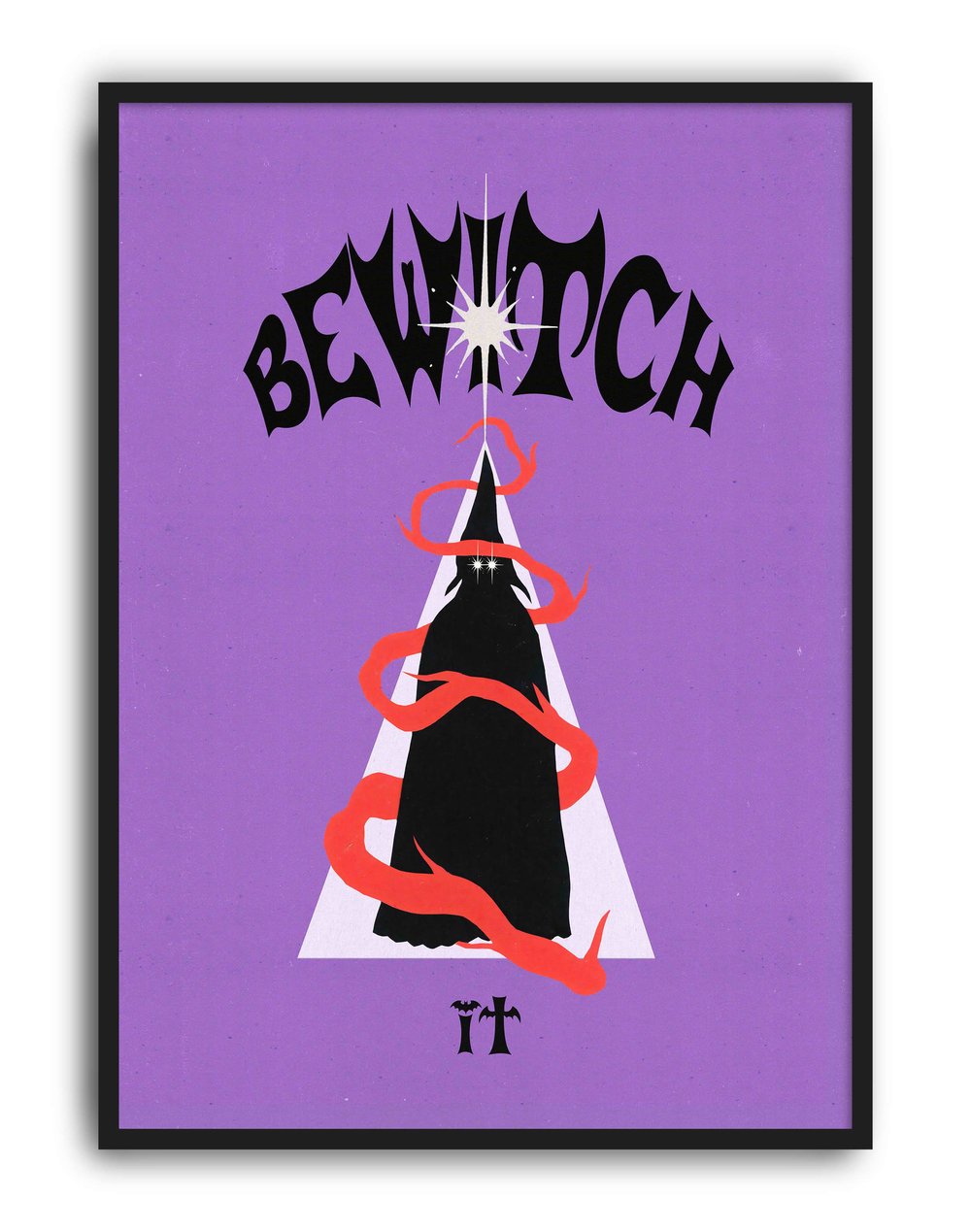 Be Witch It Mor Mistik Büyücü Duvar Tablosu