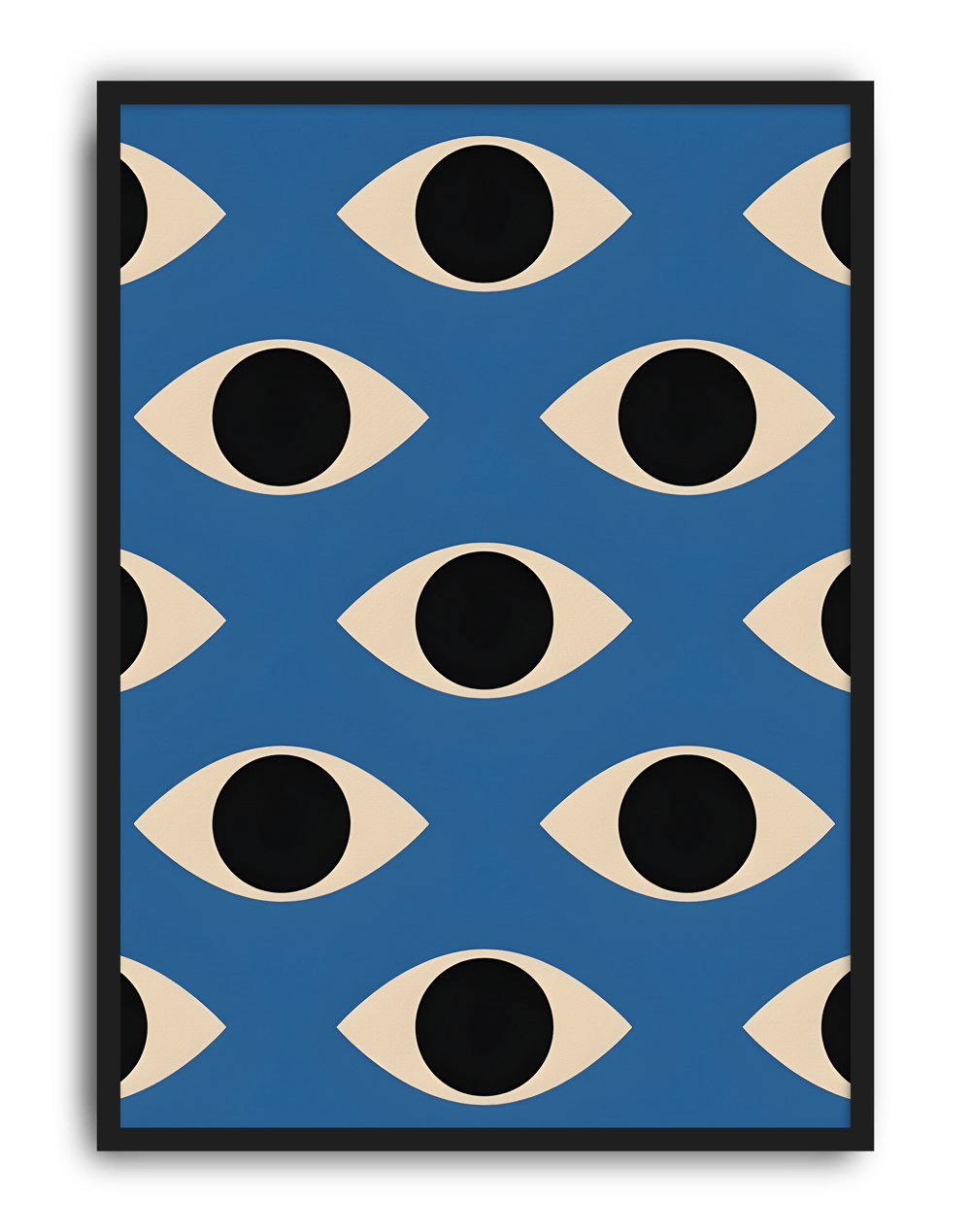 Blue Gaze Modern Duvar Tablosu – Mavi Göz Desenli Abstract Poster
