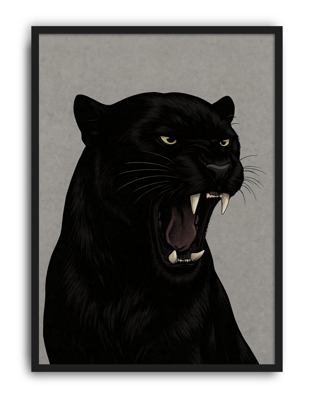 Dark Panther Modern Duvar Tablosu – Siyah Panter Poster