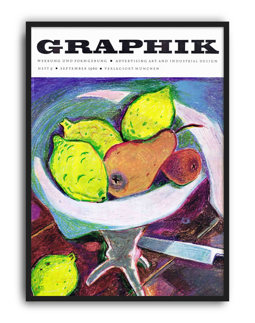 Graphik Magazine (1960) – Alman Mid-Century Grafik Tasarım Dergi Kapağı Posteri 