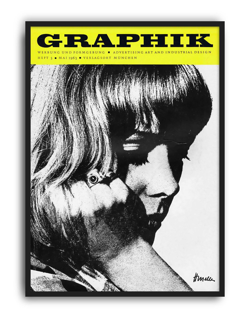 Graphik Magazine (1963) – Horst Melles Alman Mid-Century Grafik Tasarım Dergi Kapağı Posteri