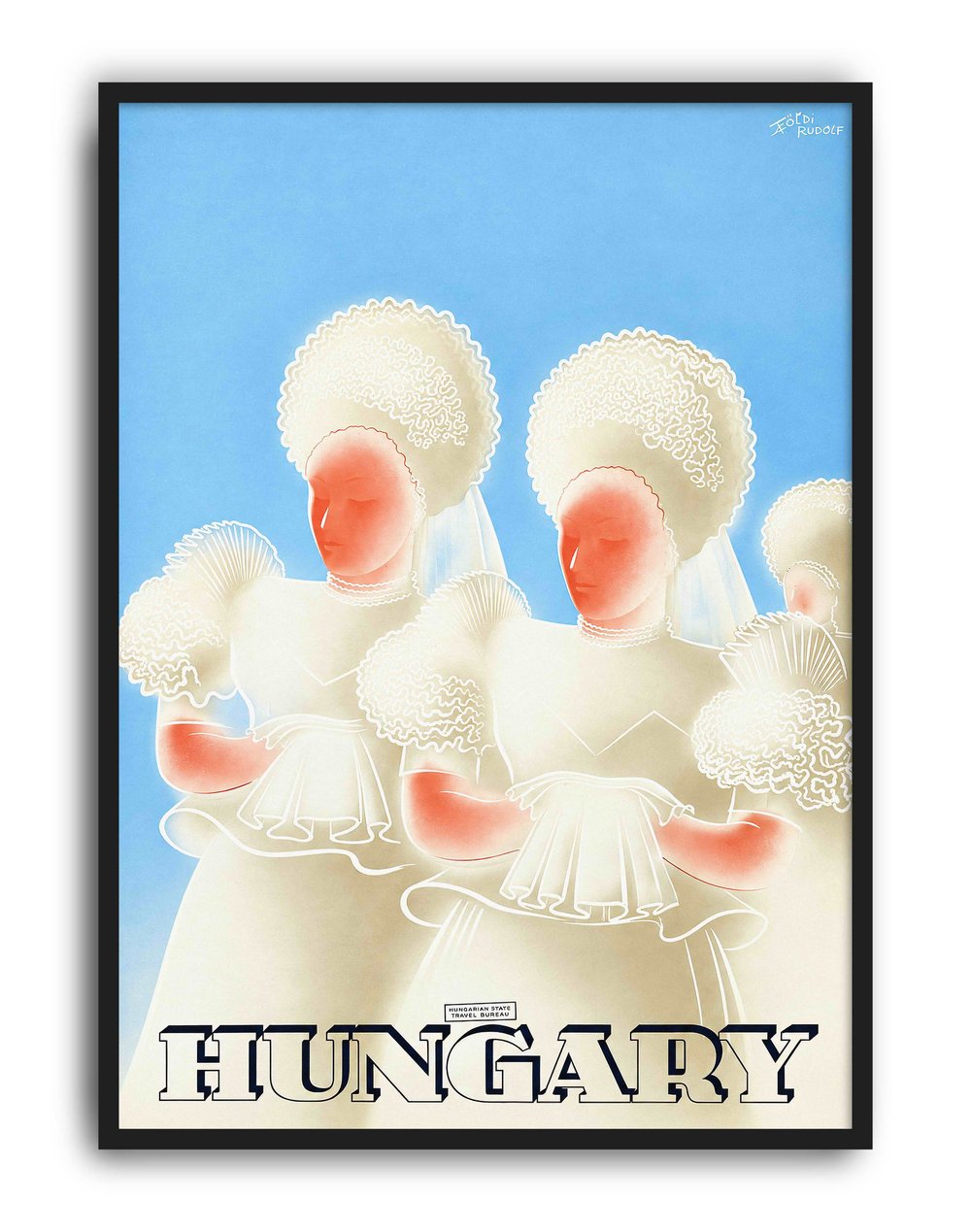 Hungary (1936) – Konecsn! György & Fery Antal Art Deco Macar V!ntage Poster
