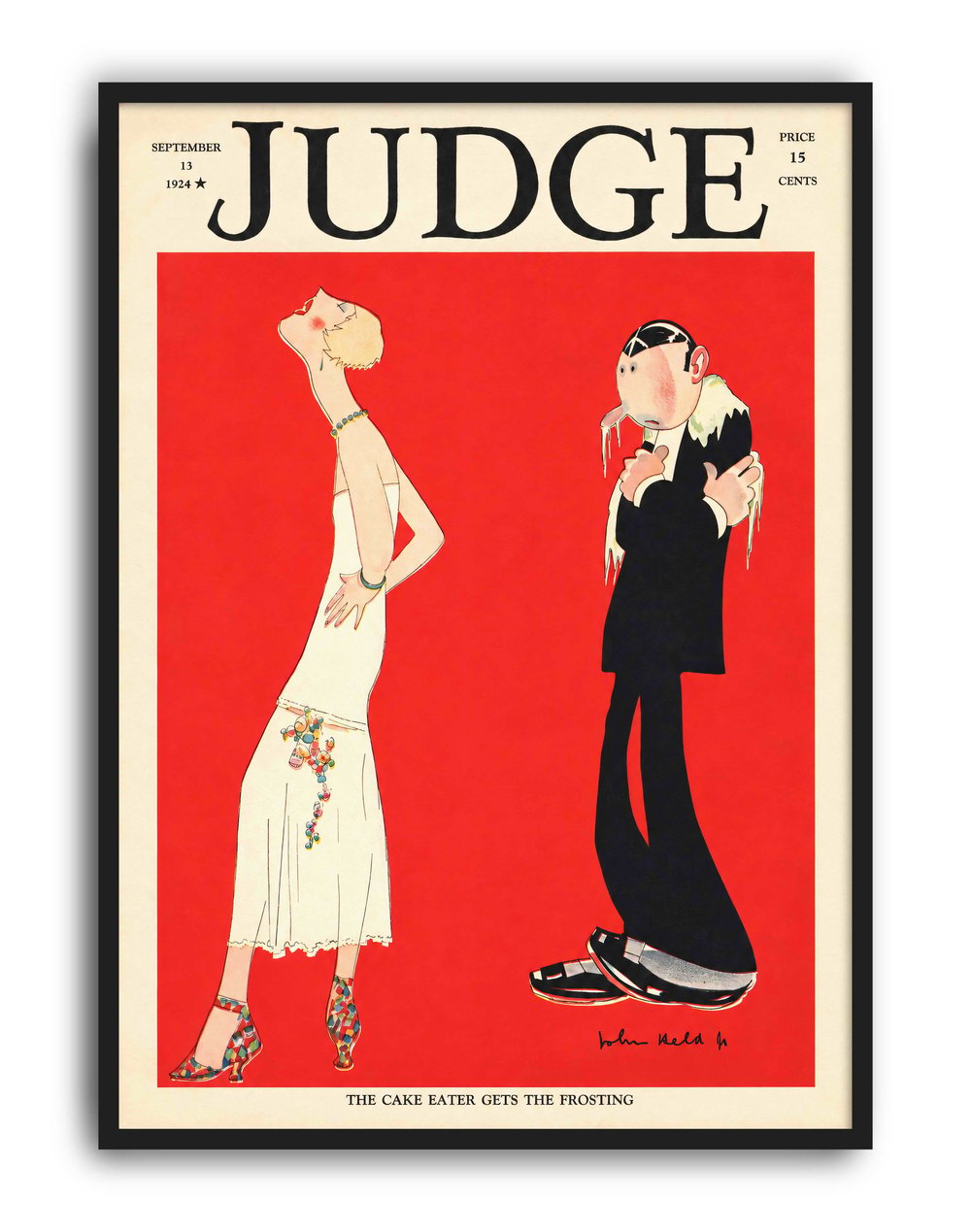 Judge Magazine (1924) – John Held Jr. Amerikan Vintage Dergi Kapağı Posteri 