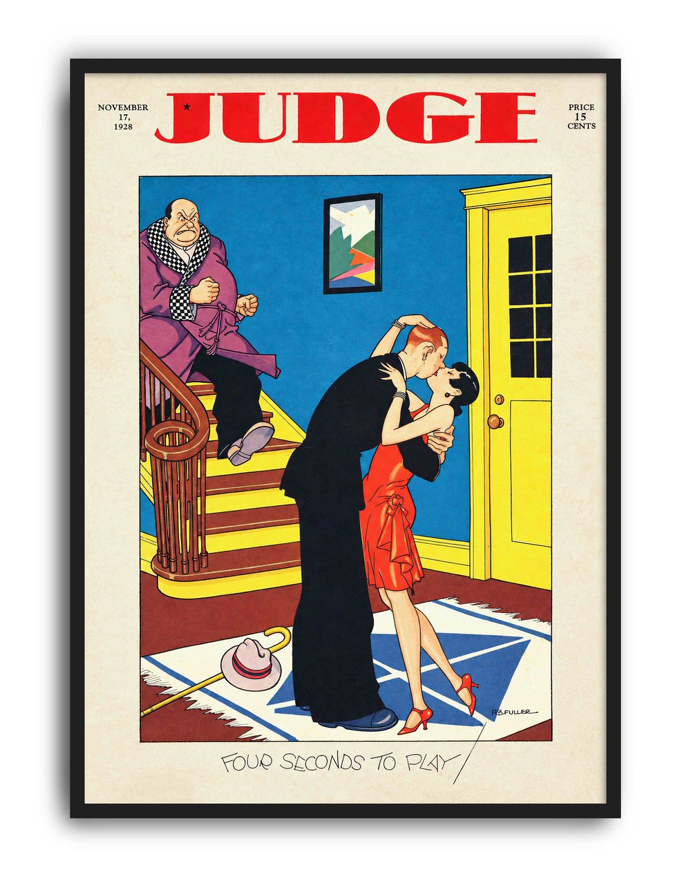 Judge Magazine (1928) – R. B. Fuller Amerikan Art Deco Dergi Kapağı Posteri