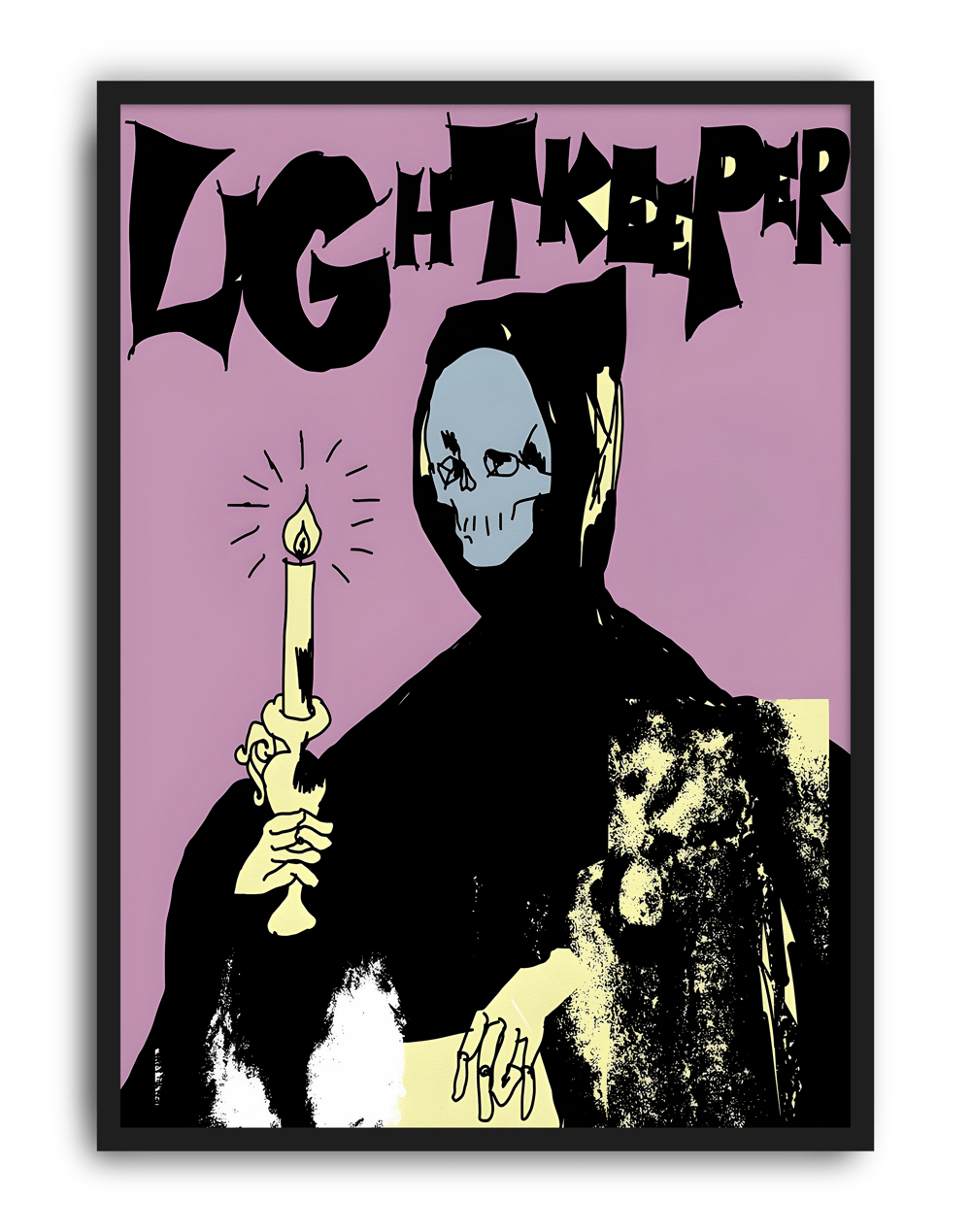 Lightkeeper Modern Duvar Tablosu – Mor Siyah Gotik Poster