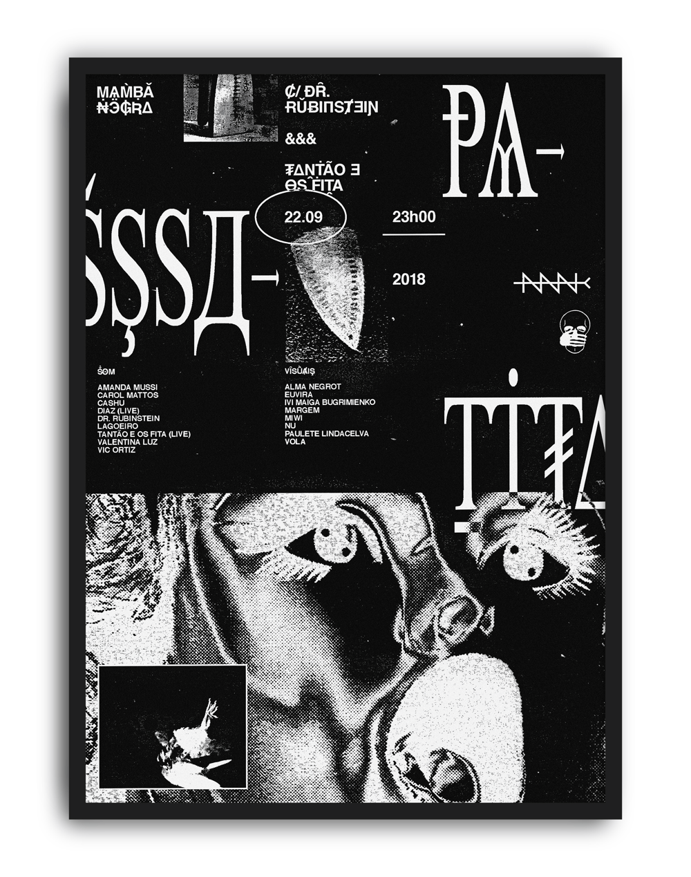 Mamba Negra Modern Duvar Tablosu – Siyah Beyaz Tipografik Poster